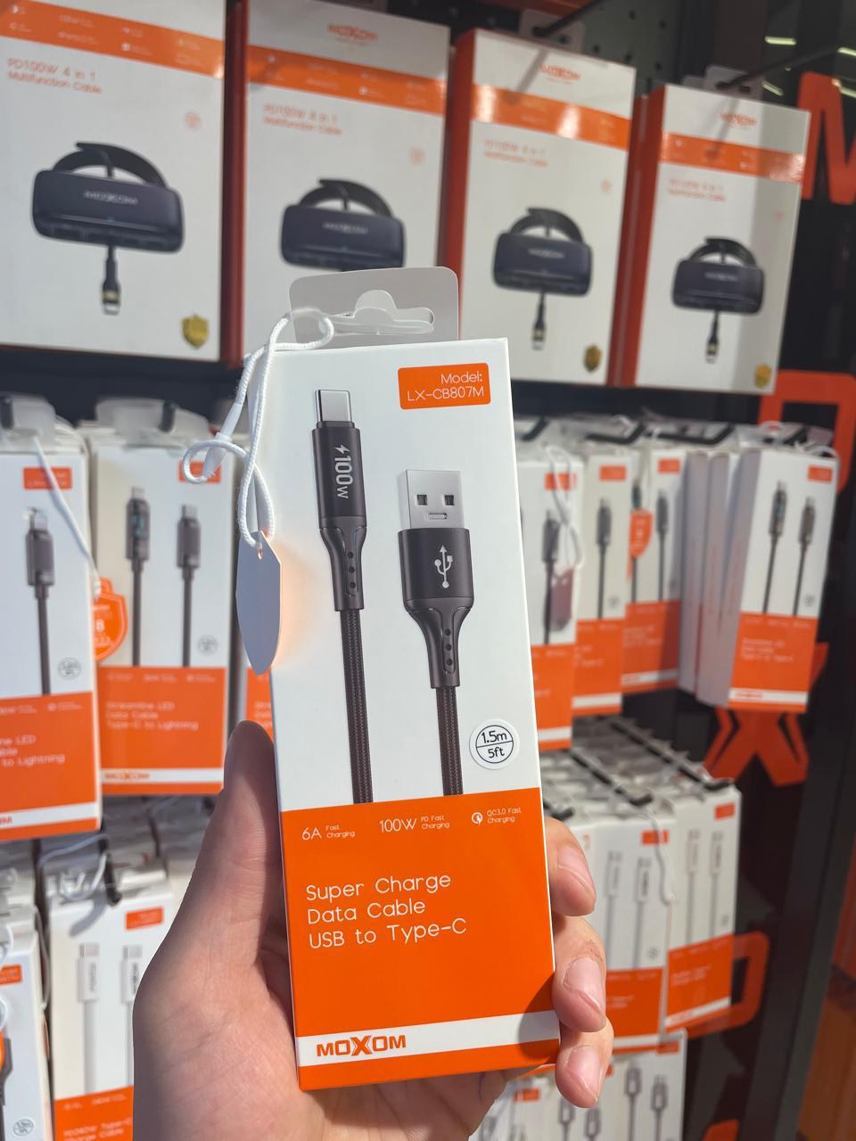 MOXOM 6A 100W Super Charge Data Cable for Type-C – LX-CB807