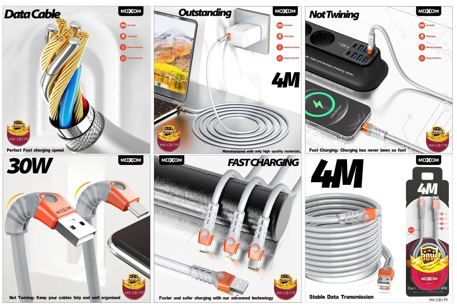 MOXOM 30W Data Cable – MX-CB179