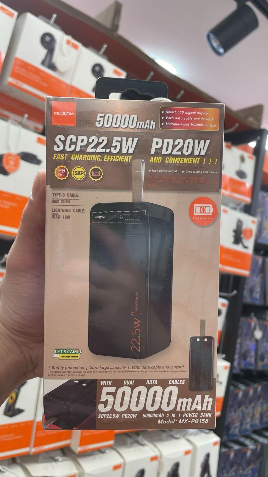 MOXOM PD22.5W 50000mAh 4 in 1 POWER BANK