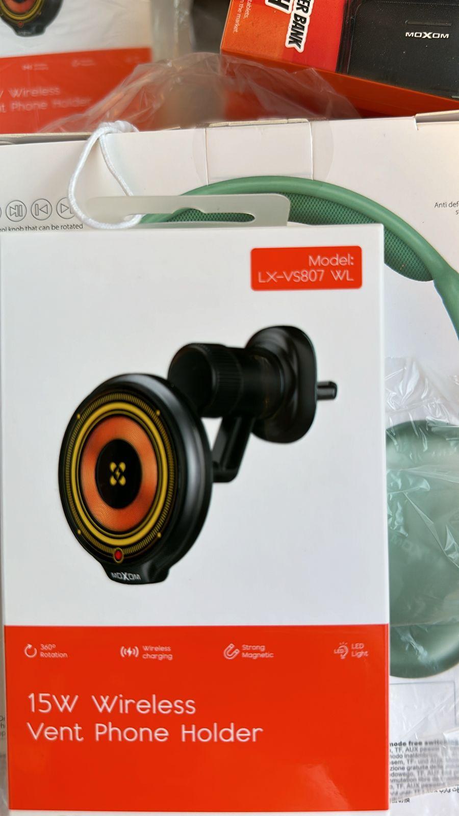 MOXOM 15W Wireless Vent Phone Holder – LX-VS807