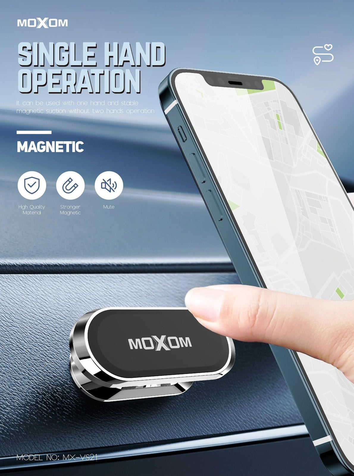 MOXOM Mini Pad Magnetic Car Holder – MX-VS21