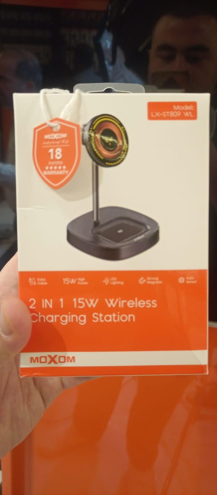 MOXOM 2 IN 1 15W Wireless Charging Station – MX-ST809