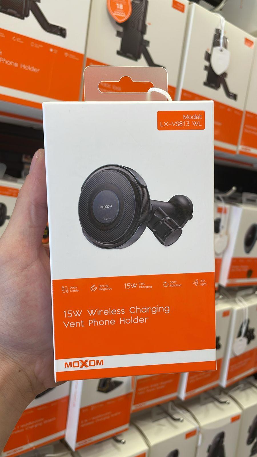 MOXOM 15W Wireless Charging Vent Phone Holder