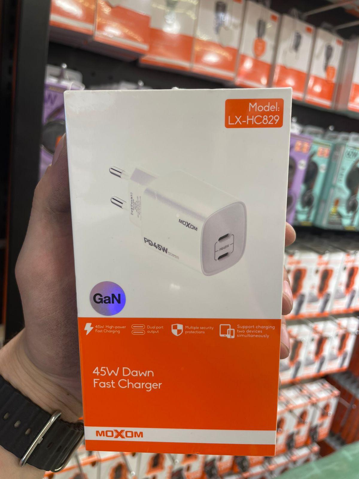 MOXOM 45W GaN Dawn Dual Port Fast Charger – LX-HC829