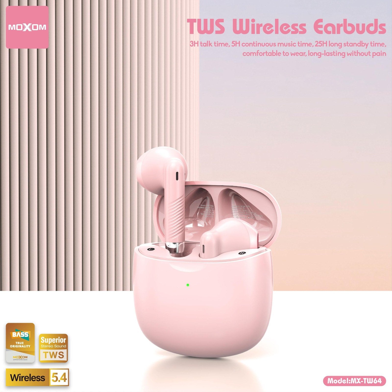 MOXOM Mini Minimalist TWS Wireless Earbuds – MX-TW64
