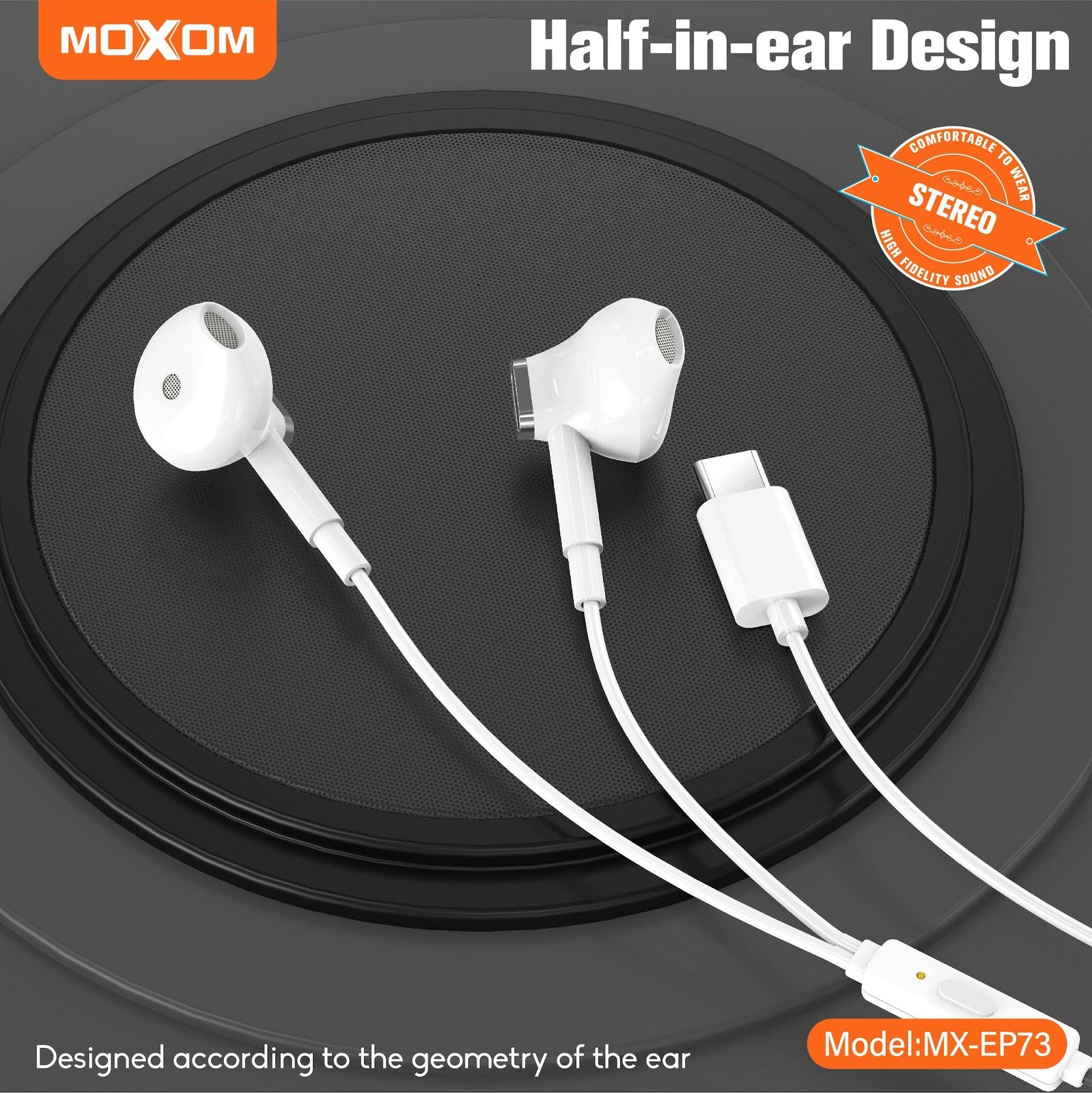 MOXOM Type-C Dynamic Earphone – LX-EP73