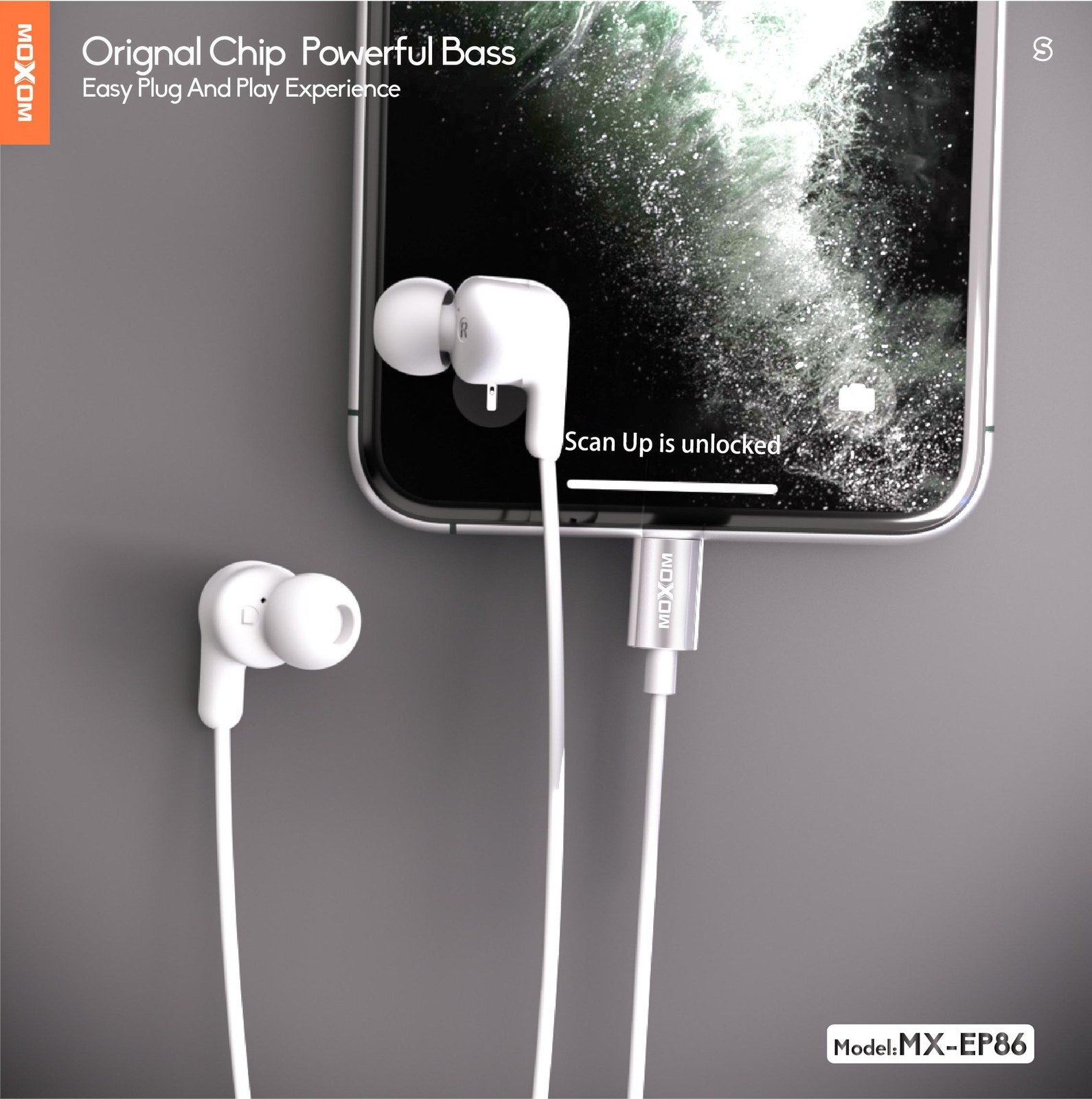 MOXOM Stereo Sound Earphone With Lightning Connector – MX-EP86
