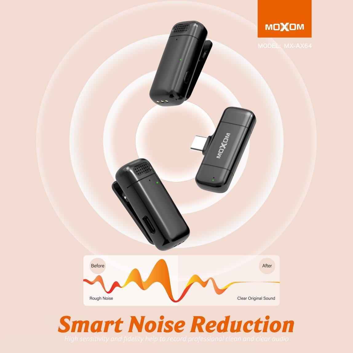 MOXOM Reduction Wireless Microphone ——Type-C Receiver – MX-AX64