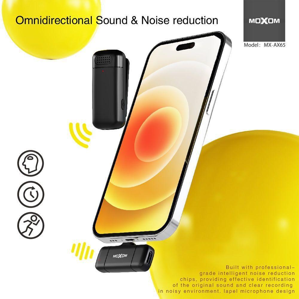 MOXOM Reduction Wireless Microphone ——Lightning Receiver – MX-AX65