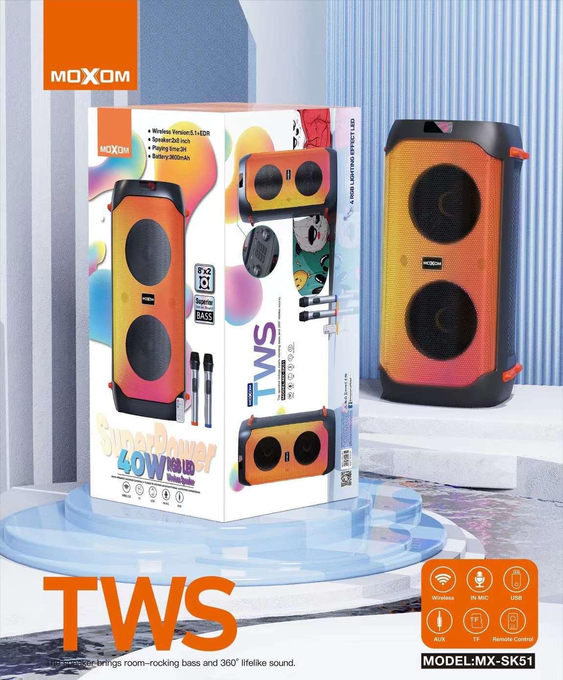 MOXOM RGB LED SuperPower Wireless Speaker – MX-SK51
