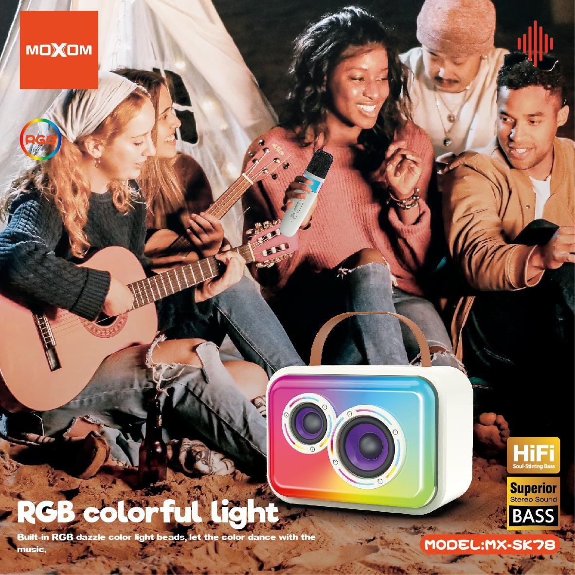 MOXOM 20W High Power RGB Karaoke Speaker – MX-SK78