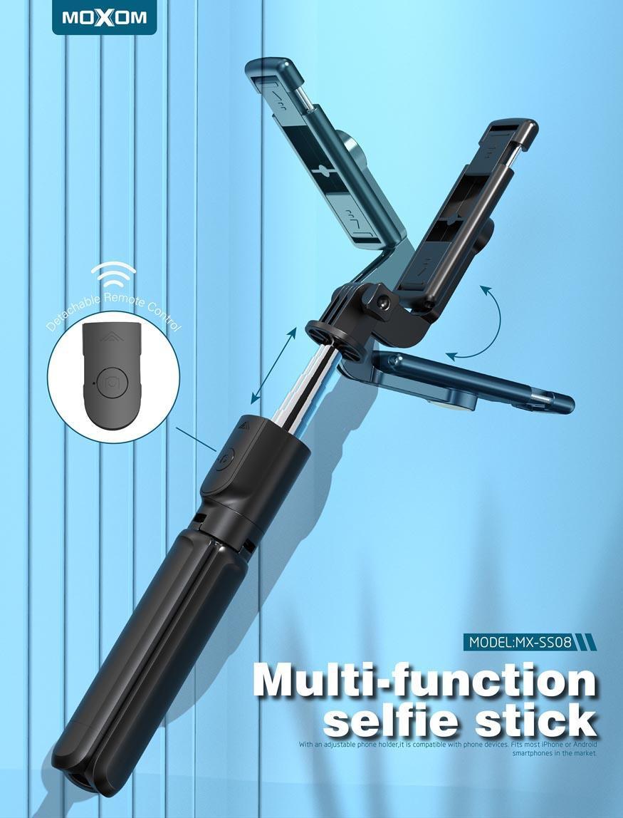 MOXOM Extendable Selfie Stick with Wireless Remote and Tripod Stand – MX-SS08