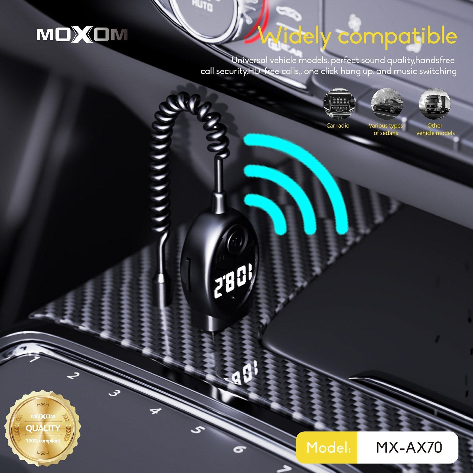 MOXOM Optimal Angle Luminous Parking Number Plate – MX-AX70