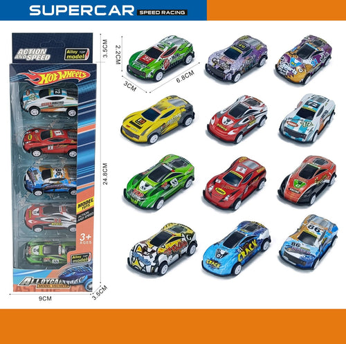 Alloy Die Cast Racing Cars 5 Pack