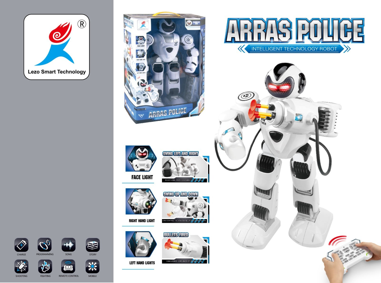 Lezo Smart Technology Arras Police Remote Control Robot