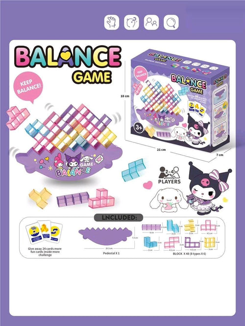 Balance Game Stacking Blocks with Challenge Cards, 48 Blocks
