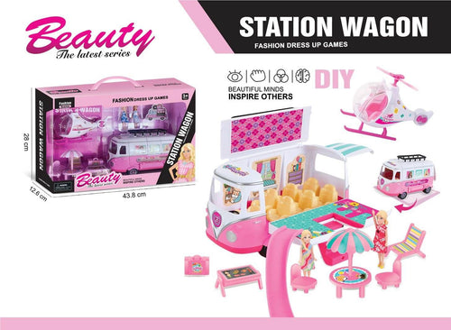 Beauty Station Wagon Camper Van Dress Up Playset