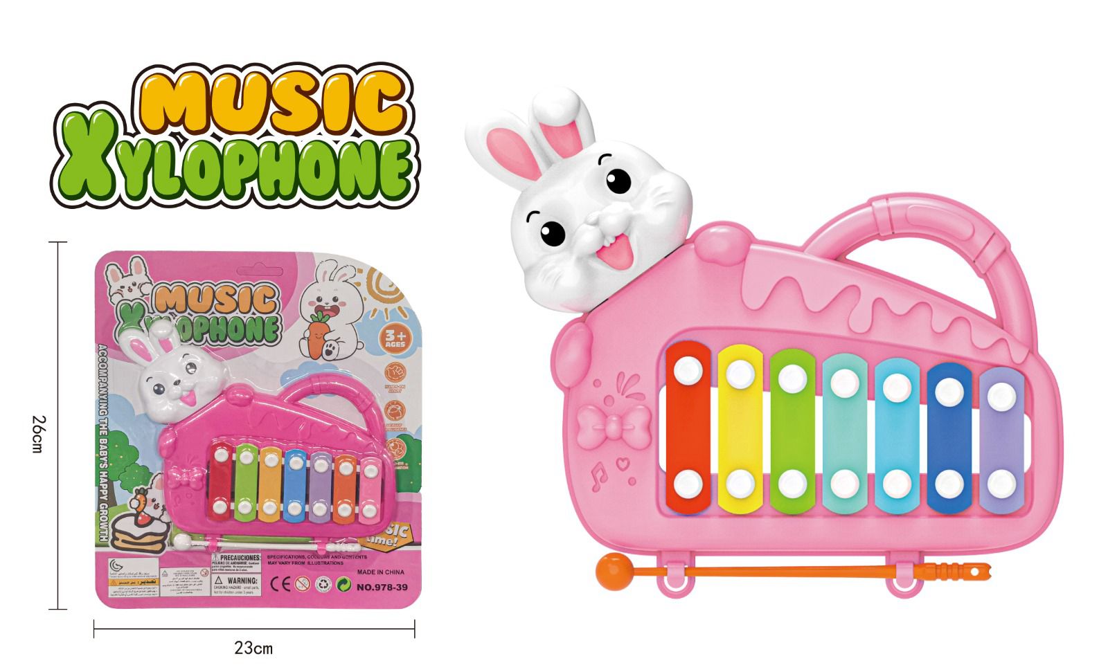 Bunny Music Xylophone with Mallet