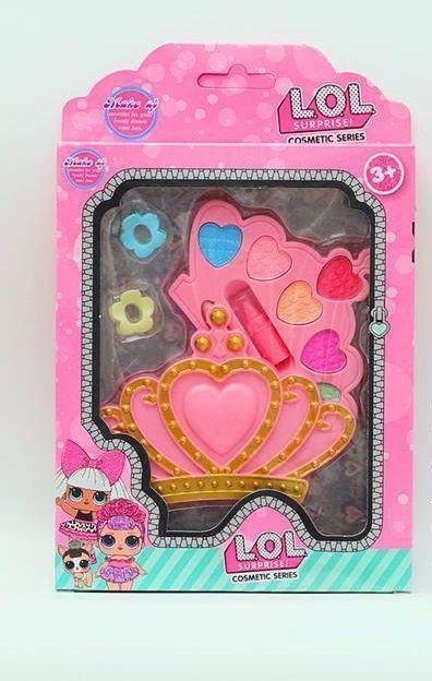 Kids Cosmetic Set with Crown Palette and Rings
