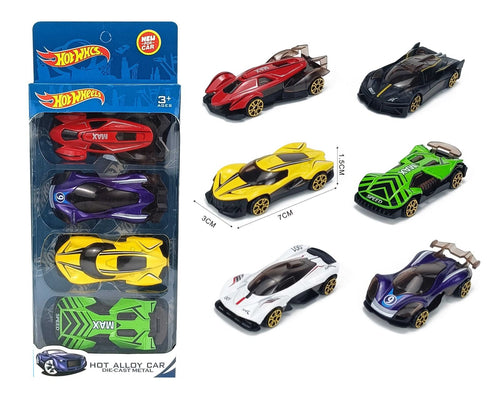 Die Cast Alloy Racing Cars 4 Pack