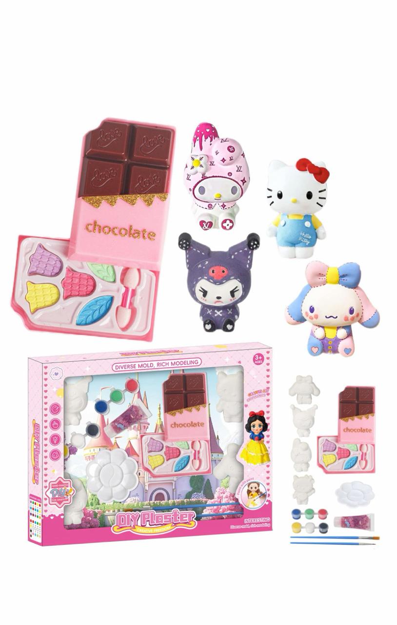 DIY Plaster Painting Set with Moulds and Paints