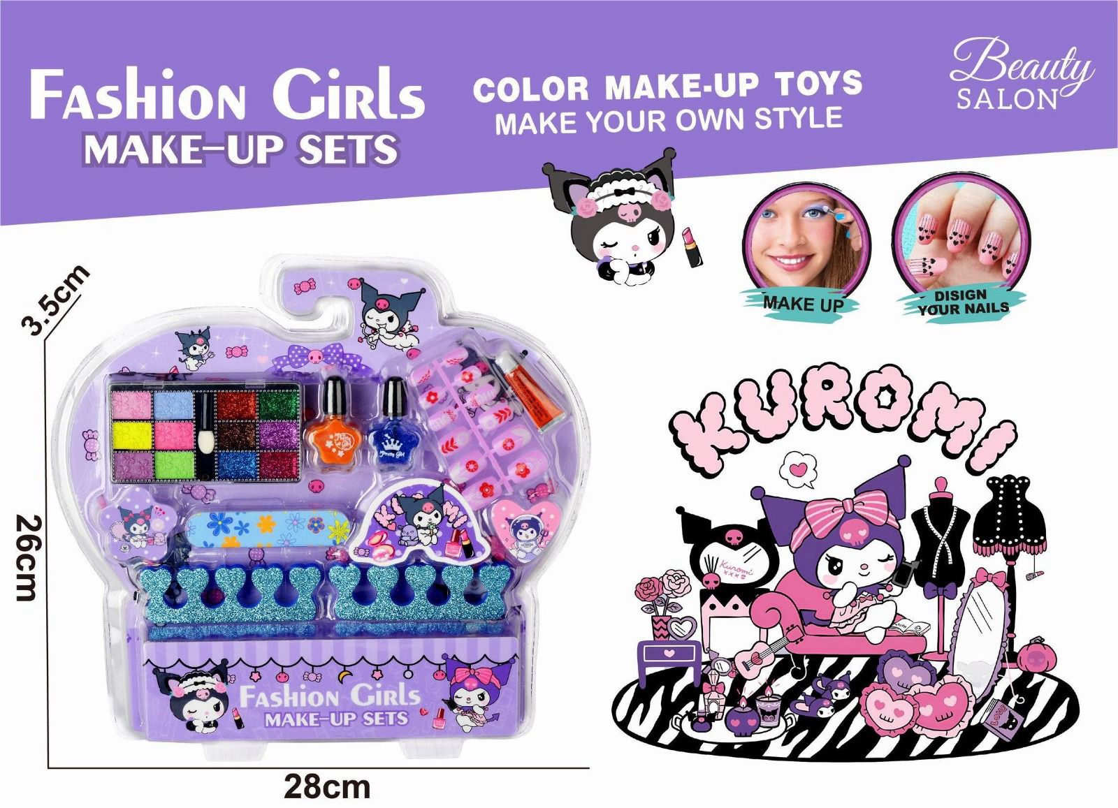 Fashion Girls Make-Up and Nail Set