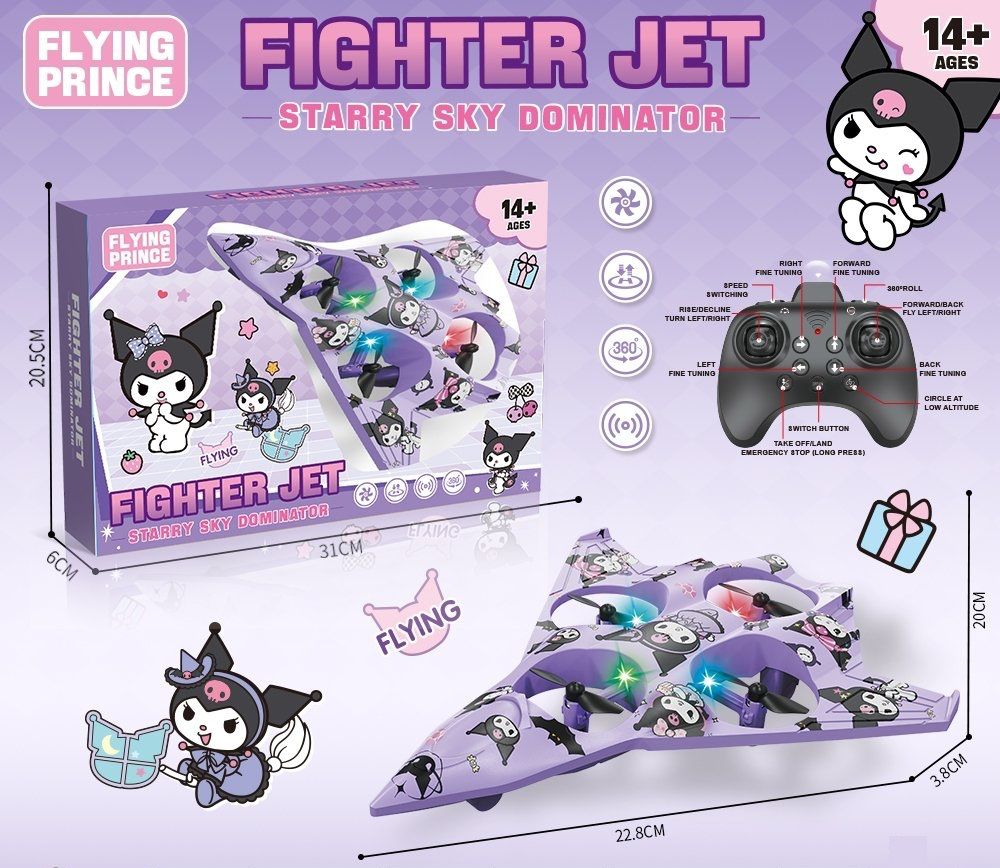 FLYING PRINCE Fighter Jet Starry Sky Dominator Remote Control Plane