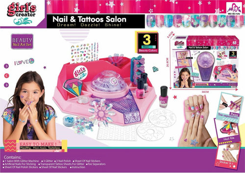 Girl's Creator Nail and Tattoos Salon Set