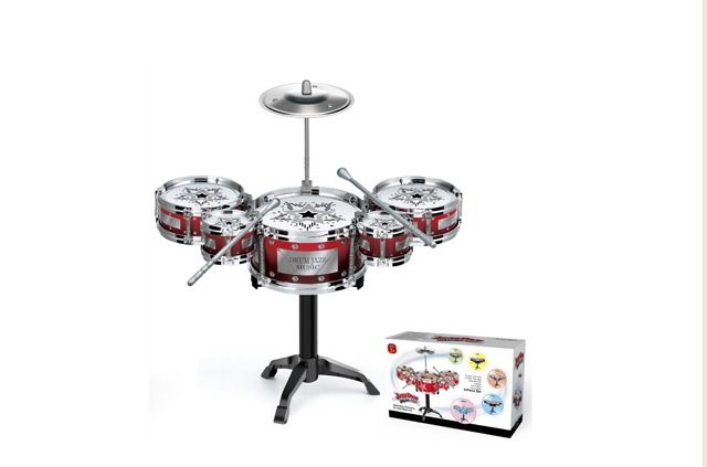 Kids Jazz Drum Set with Cymbal and Sticks