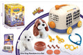 Lovely Pet Plush Dog with Carry Case and Vet Accessories Set