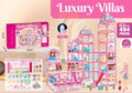 Luxury Villas Dollhouse 25 Rooms 494 Pieces with Glow in the Dark Lamps