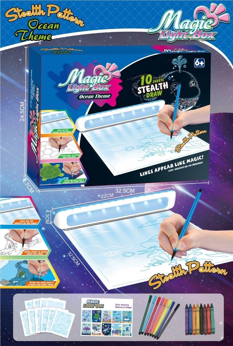Magic Light Box Stealth Drawing Board Ocean Theme