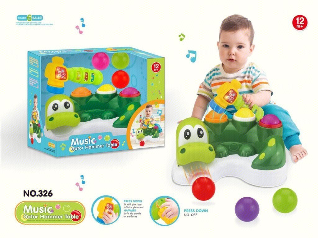 Music Gator Hammer Table with 6 Balls