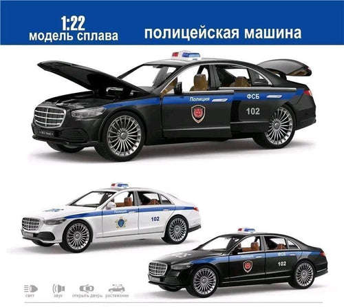 1:22 Diecast Police Car with Lights, Sound and Opening Doors