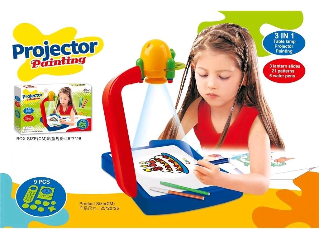Projector Painting 3 in 1 Drawing Desk with Table Lamp