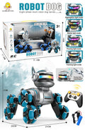 QI XING ER TOYS Eight Wheel Stunt Robot Dog with Remote Control