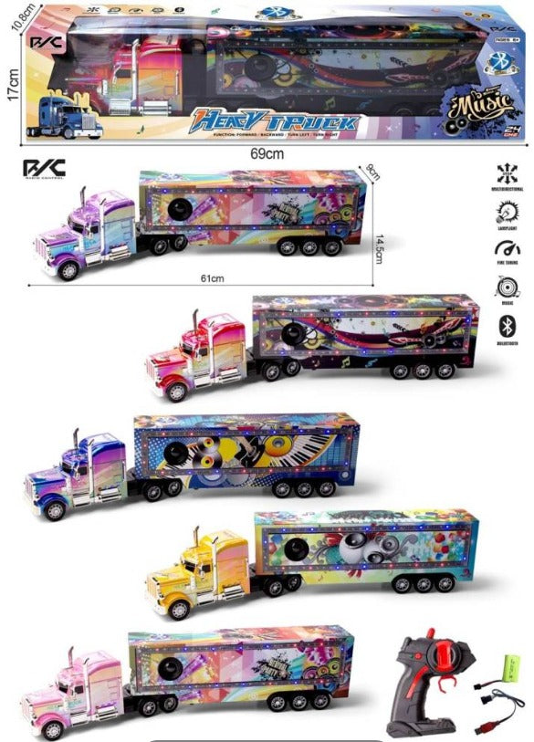 R/C Heavy Truck Trailer with Music, Lights and Bluetooth
