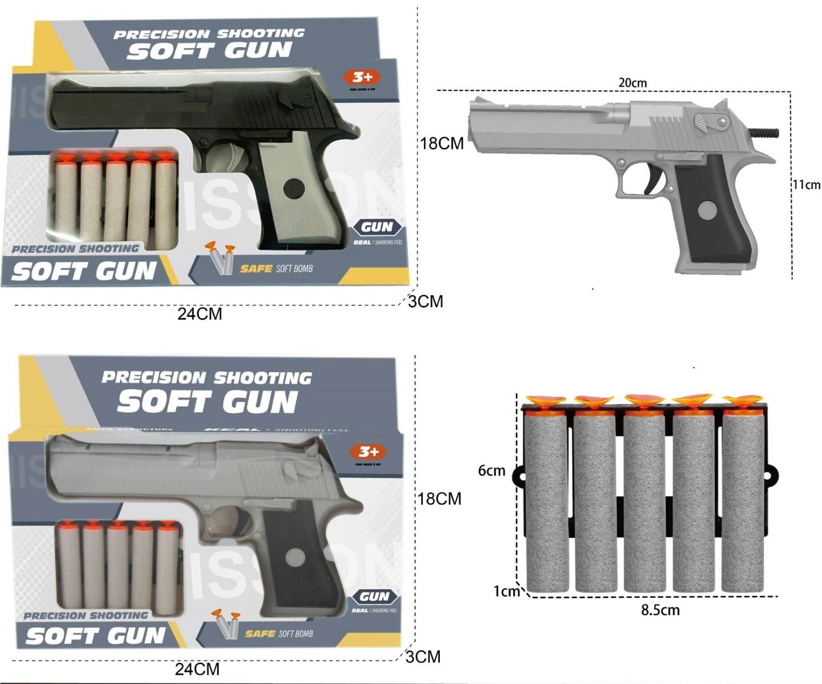 Precision Shooting Soft Dart Gun with Foam Darts