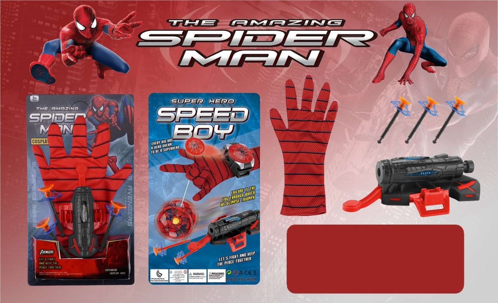 Spider Hero Cosplay Glove with Dart Launcher