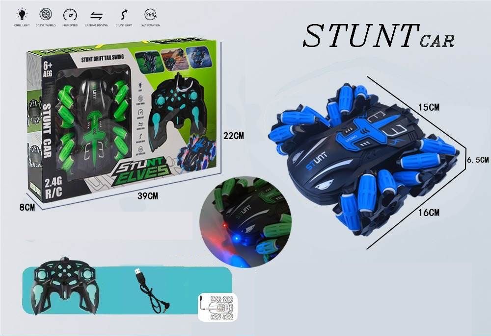 Stunt Car 2.4G RC Drift Tail Swing Car with Lights