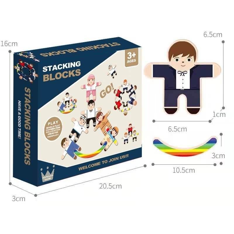 Wooden Stacking Blocks Balance Game