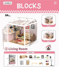 YOUDEILE Blocks Living Room Miniature House 84 Pieces