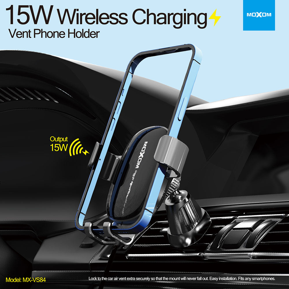 MOXOM 15W Wireless Charging Vent Phone Holder – MX-VS84