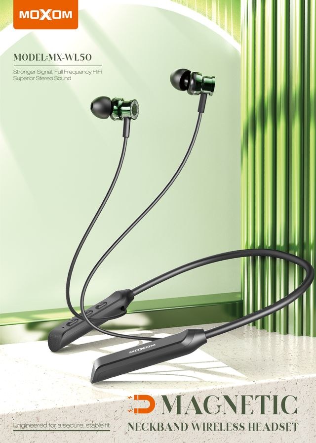 MOXOM Mate Magnetic Neckband Wireless Headset – MX-WL50